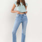 Striving (Bella) HR Cropped Flare Denim- Lt Blue