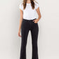 Refine High Rise Cropped Flare Denim- Black