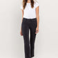 Refine High Rise Cropped Flare Denim- Black