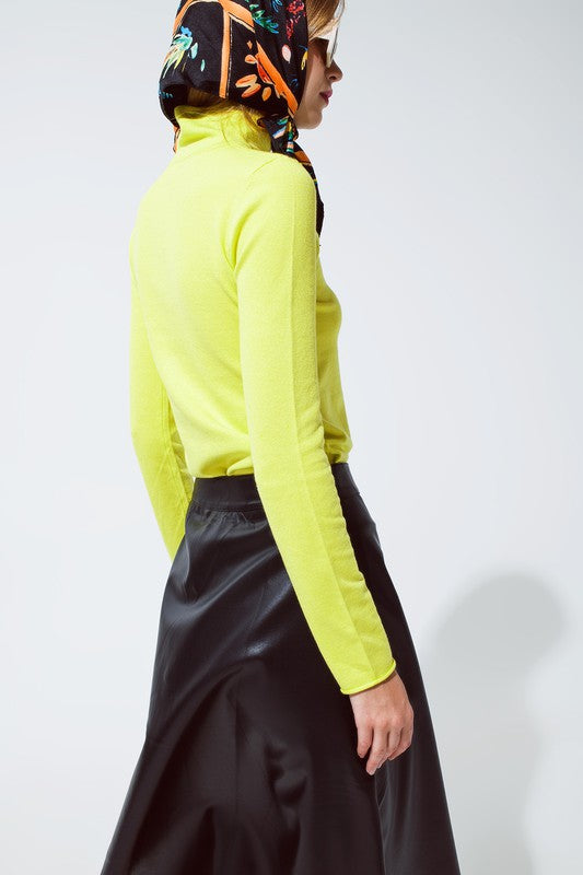 Ellie Ribbed Sweater- Lime