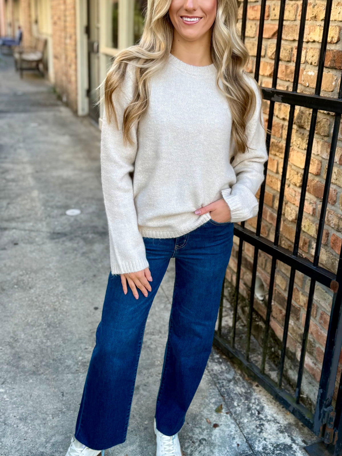 Z Supply Chill Mode Sweater- Pearl