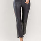 Jet (Bella) Coated HR Cropped Flare- Black