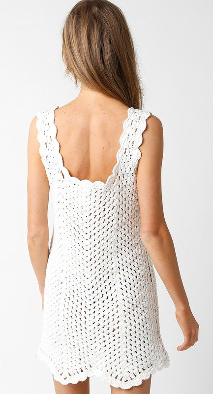 Ivy Crochet Cover-Up- White
