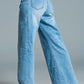 Raven Mom Wide Leg Denim- Light Wash