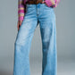 Raven Mom Wide Leg Denim- Light Wash