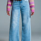 Raven Mom Wide Leg Denim- Light Wash