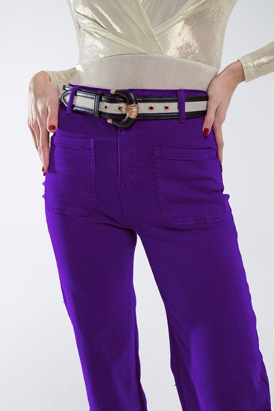 Freret Front Pocket Denim- Purple