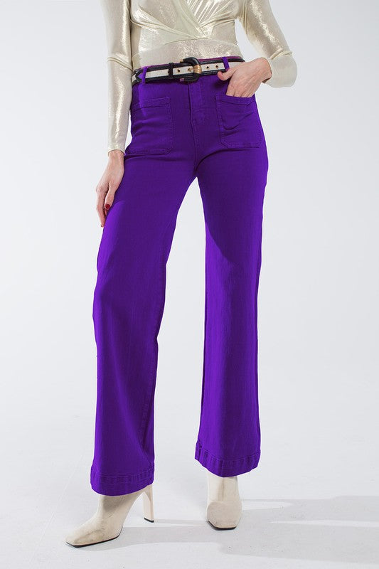 Freret Front Pocket Denim- Purple