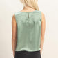 Mike Satin Tank- Sage