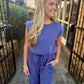 Authement Modal Jumpsuit- Deep Cornflower
