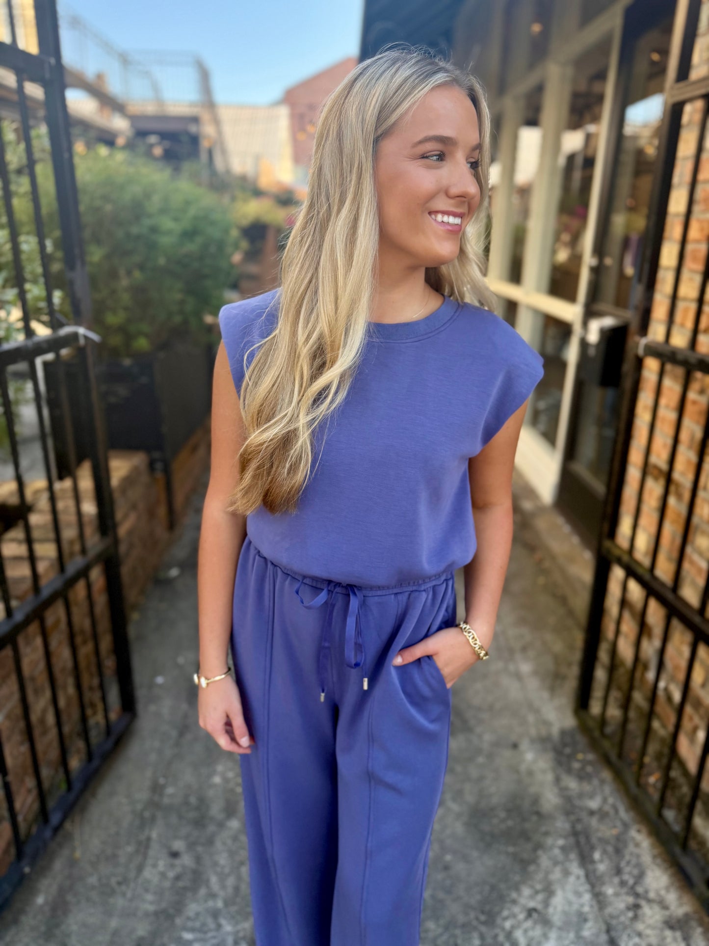 Authement Modal Jumpsuit- Deep Cornflower