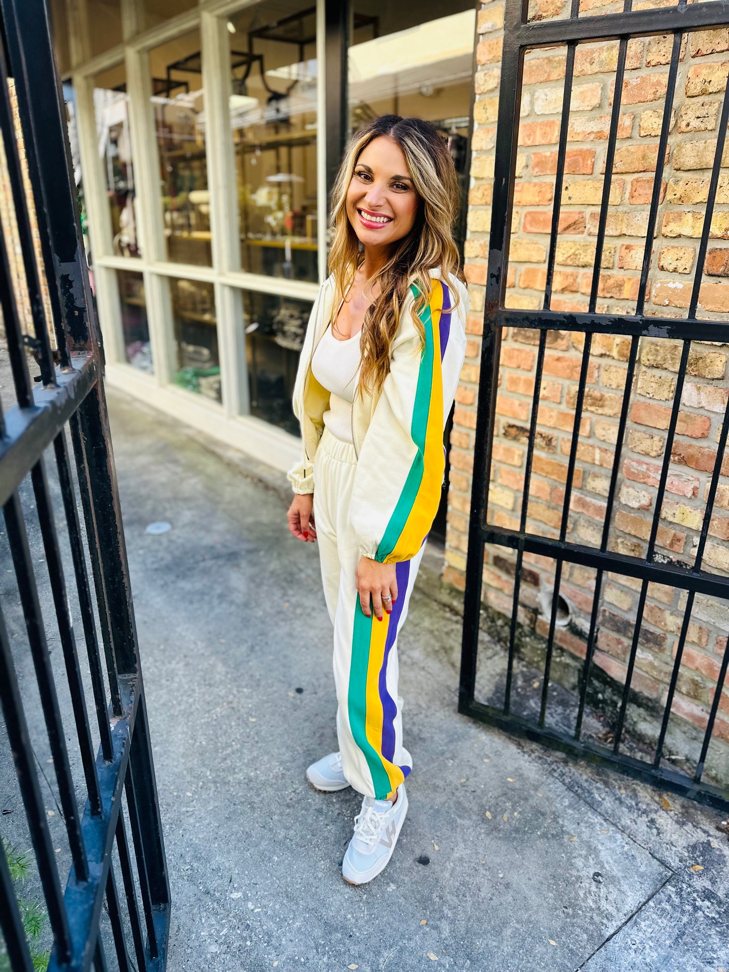 Mardi Nation Sweatpants- Ivory