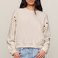 Z Supply Axel Grommet Sweatshirt- Sandstone