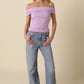 Leslie Off Shoulder Top- Lavender