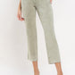 Tummy Control HR Straight Denim- Olive