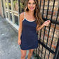 Courtside Lined Tennis Dress-Navy