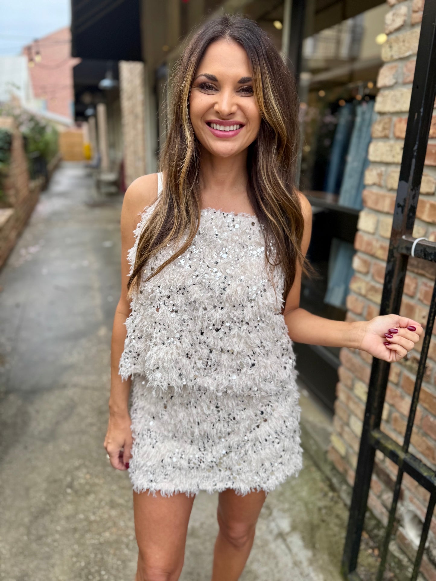 Blakelyn Feather Top- Ivory