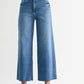 Sloane Scissor Cut Wide Leg- Med Denim