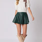 Christmas Plaid Bow Top- White