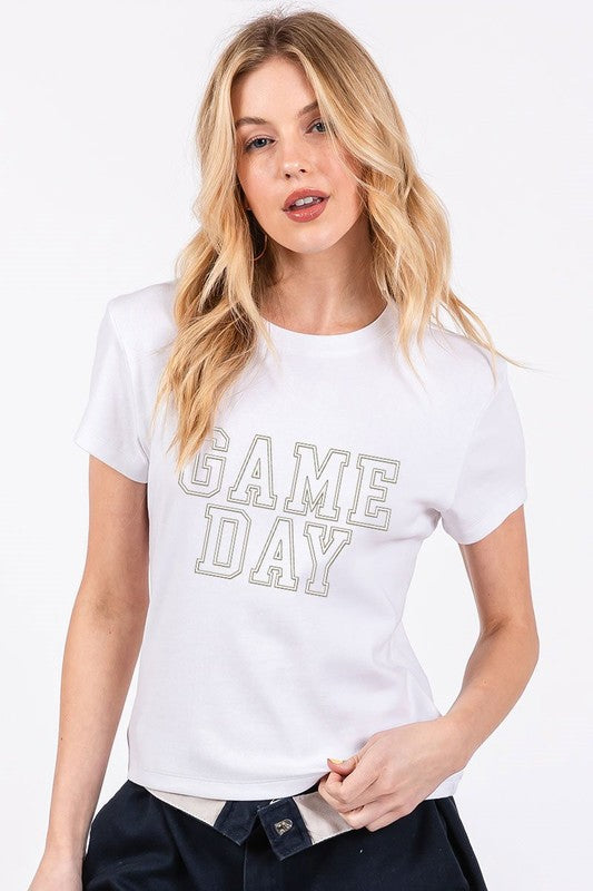 Puff Game Day Tee- White