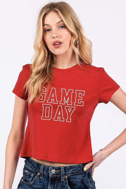 Puff Game Day Tee- Red