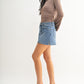 Meaux Denim Mini Skirt- Medium Denim
