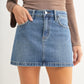 Meaux Denim Mini Skirt- Medium Denim
