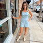 Vista Marina Romper- Dusty Blue