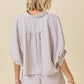Ferrara Striped 2 PC SET- Mocha/White