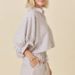 Ferrara Striped 2 PC SET- Mocha/White