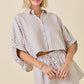 Ferrara Striped 2 PC SET- Mocha/White
