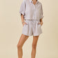 Ferrara Striped 2 PC SET- Mocha/White