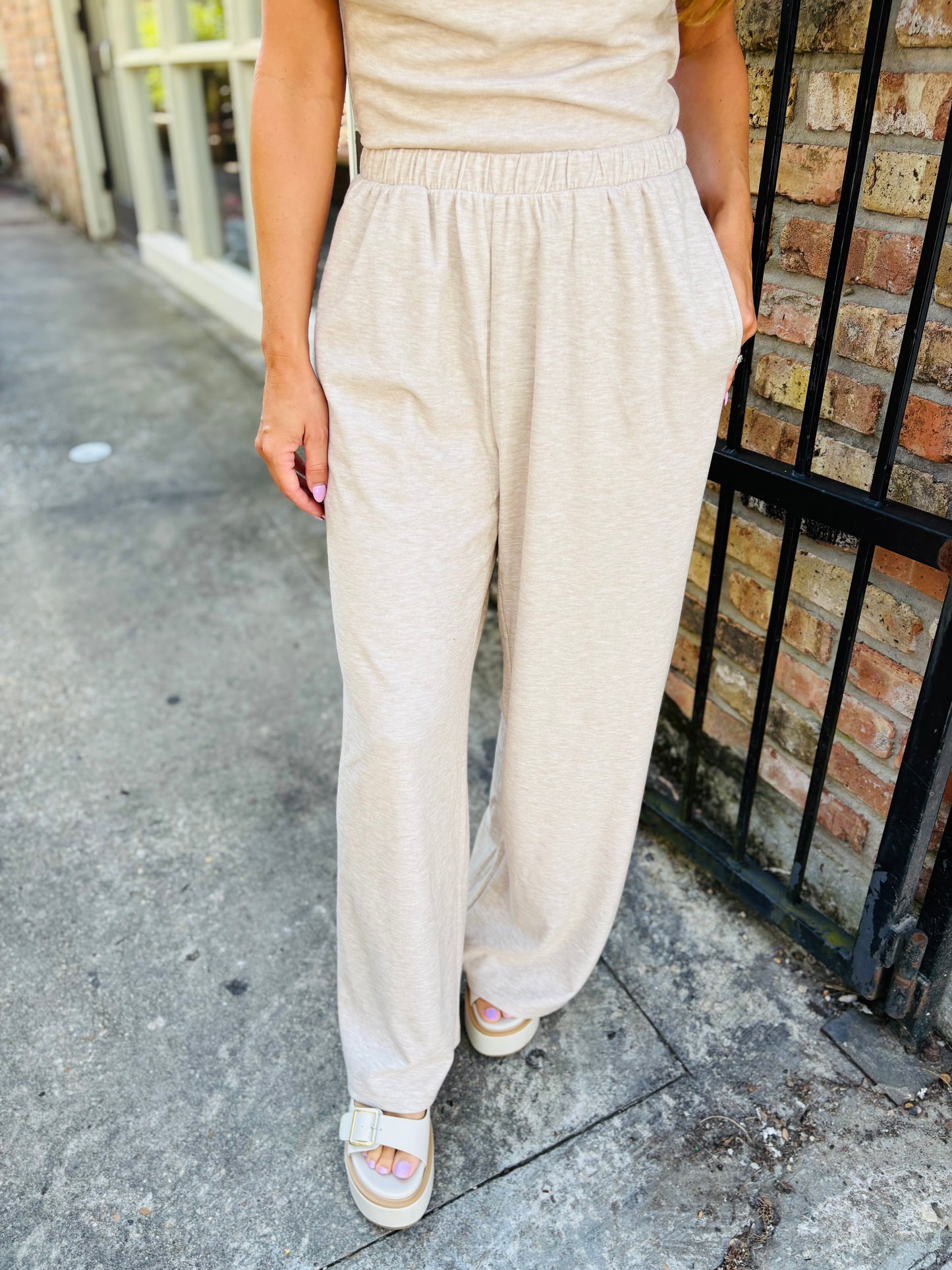 Cindy Strong Knit Top- Oatmeal