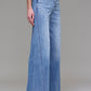 Nori Midrise Wide Leg Denim- Med Light