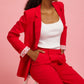 Scarlett Pocket Blazer- Red