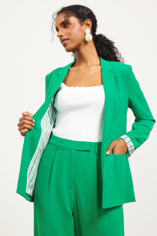 Scarlett Pocket Blazer- Kelly Green