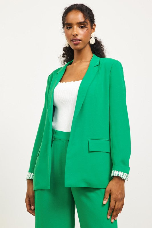 Scarlett Pocket Blazer- Kelly Green