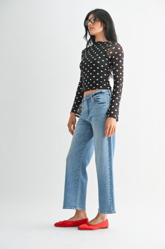 Margo Petite Slim Wide Leg- Light Denim