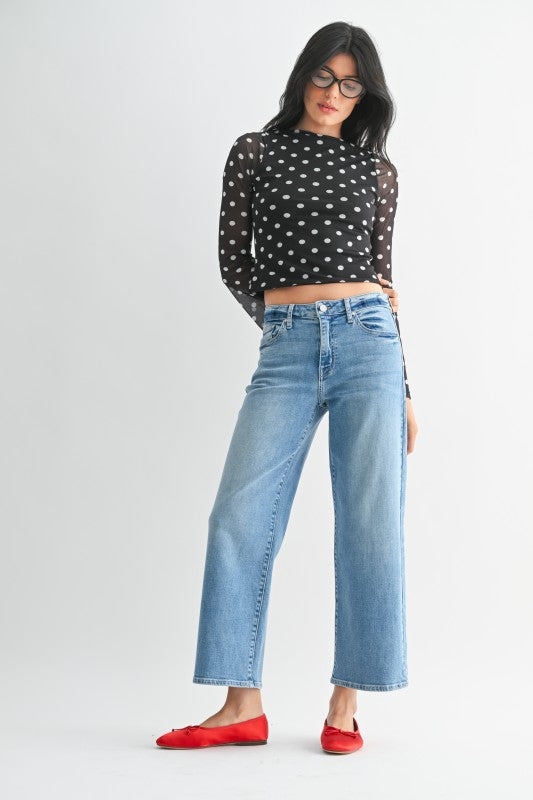 Margo Petite Slim Wide Leg- Light Denim
