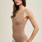 Reece Ribbed Sweater Bodysuit- Mocha
