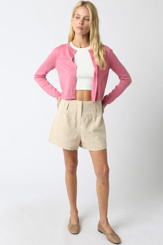 Giana Knit Cardigan- Dusty Rose