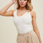 Reece Ribbed Sweater Bodysuit- White