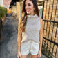 Campo Faux Leather Shorts- Cream