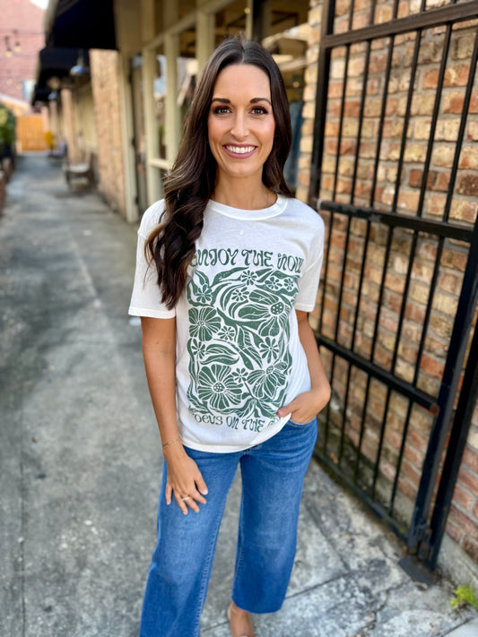 Z Supply Radiate Boyfriend Tee- Sea Salt