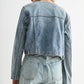 Collarless Denim Jacket