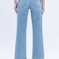 Honorable Studded HR Ankle Slim Wide Denim