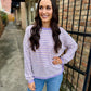 Haley Stripe Knit Sweater- Lavender