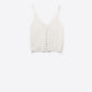 Erica Button Tank- Ivory