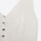 Erica Button Tank- Ivory