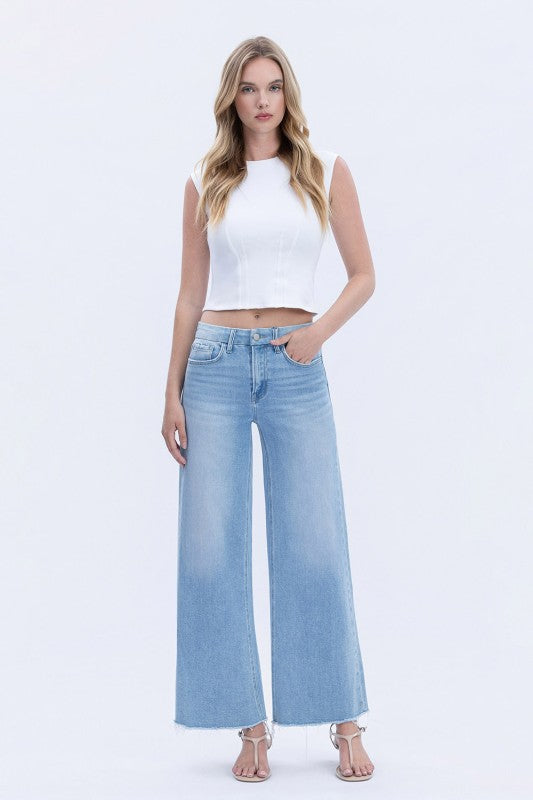 Quieter HR Ankle Wide Leg Denim